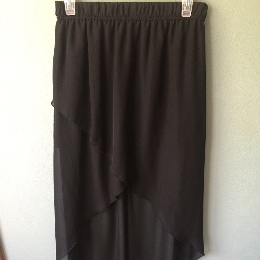Black High-Low Skirt